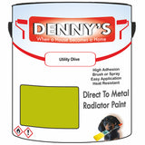 Denny's High Temp Paint For Pipes Colour- Utility Olive - Heatproof Corrosionguard Durable