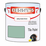 Denny's Tile Paint For Bathroom Tile Colour- Utility Oxide Green - Moistureproof Easy-Clean Makeover