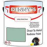 Denny's High Temp Paint For Pipes Colour- Utility Oxide Green - Heatproof Corrosionguard Durable