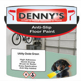 Denny's Floor Paint For Grip Coating Colour- Utility Oxide Green - Anti-Slip Hardwearing Safe