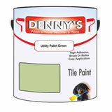Denny's Tile Paint For Kitchen Tile Colour- Utility Pallet Green - Wipe-Clean Grease-Resistant Refresh