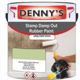 Denny's Waterpoof Paint For Stamp Out Damp Colour- Utility Pallet Green - Damp-Block Mould-Safe Breathable