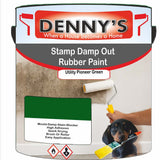 Denny's Waterpoof Paint For Stamp Out Damp Colour- Utility Pioneer Green - Damp-Block Mould-Safe Breathable