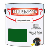 Denny's Wood Paint For Fence Colour- Utility Pioneer Green - Weatherproof Uv-Safe Rot-Guard
