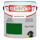 Denny's Floor Paint For Commercial Areas Colour- Utility Pioneer Green - High-Traffic Anti-Slip Hardwearing