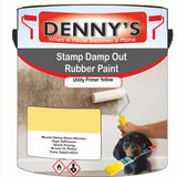 Denny's Waterpoof Paint For Stamp Out Damp Colour- Utility Primer Yellow - Damp-Block Mould-Safe Breathable