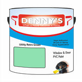 Denny's Plastic Paint For Pvc Colour- Utility Retro Green - Adhesion Tough Colour-Hold