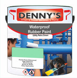 Denny's Waterpoof Paint For Ponds Colour- Utility Retro Green - Waterproof Fish-Safe Leakstop