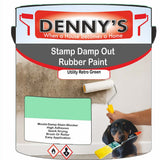 Denny's Waterpoof Paint For Stamp Out Damp Colour- Utility Retro Green - Damp-Block Mould-Safe Breathable