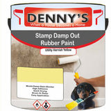 Denny's Waterpoof Paint For Stamp Out Damp Colour- Utility Varnish Yellow - Damp-Block Mould-Safe Breathable