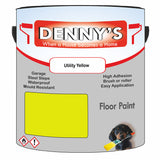 Denny's Floor Paint For Sheds Colour- Utility Yellow - Durable Anti-Slip Weatherproof
