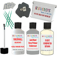Paint Stone Chip Scratch Repair For Vauxhall Mokka X Abalone White Code 42B/486B/42C