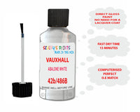 paint code location Vauxhall Mokka X Abalone White Code 42B/486B/42C