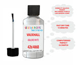 paint code location Vauxhall Mokka X Abalone White Code 42B/486B/42C