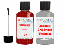 Vauxhall Mokka Aden Rot Code 34V Anti rust primer protective paint