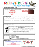 Touch Up Paint Instructions for use Vauxhall Kadett Almandin Red Code 70L/44U