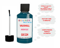 paint code location Vauxhall Corsa Arabian Blue Code G0I/22H