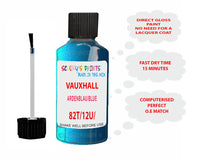 paint code location Vauxhall Astra Ardenblau/Blue Code 82T/12U/291