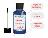 paint code location Vauxhall Frontera Atlantis Blue/Blau Code 21G/1Lu