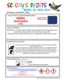 Touch Up Paint Instructions for use Vauxhall Midi Atlantis Blue/Blau Code 21G/1Lu