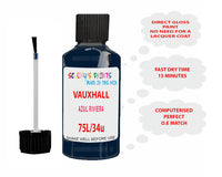 paint code location Vauxhall Corsa Azul Riviera Code 75L/34U