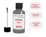 paint code location Vauxhall Amerpa-E Barb Wire Code Gno/633D