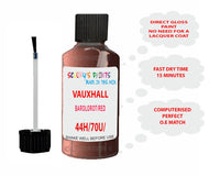 paint code location Vauxhall Frontera Barolorot/Red Code 44H/70U/592