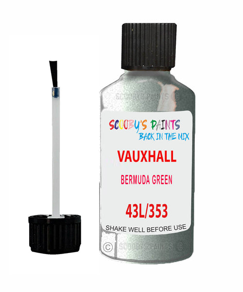 Vauxhall Frontera Bermuda Green Code 43L/353 Touch Up Paint