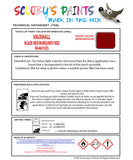 Touch Up Paint Instructions for use Vauxhall Mokka Blaze Red/Burgundy Red Code Wa466Y/Gx5