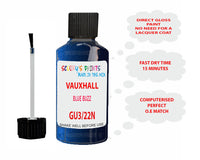 paint code location Vauxhall Insignia Vxr Blue Buzz Code Gu3/22N