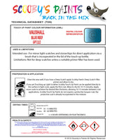 Touch Up Paint Instructions for use Vauxhall Crossland Blue Reef Code Gpt/22Z