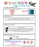 Touch Up Paint Instructions for use Vauxhall Crossland X Blue Reef Code Gpt/22Z