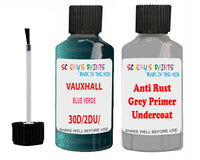 Vauxhall Coupe Blue Verde Code 30D/2Du/37Q Anti rust primer protective paint