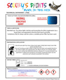 Touch Up Paint Instructions for use Vauxhall Mokka X Boracay Blue Code Gqm/895T