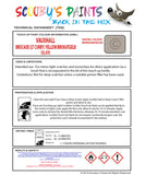 Touch Up Paint Instructions for use Vauxhall Astra Brocade (Lt Curry) Yellow/Brokatgelb Code 53L/470