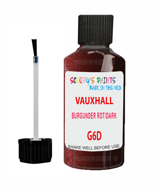 Vauxhall Antara Burgunder Rot/Dark Burgundy Code G6D Touch Up Paint