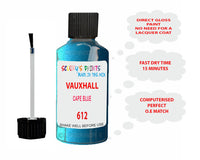 paint code location Vauxhall Campo Cape Blue Code 612