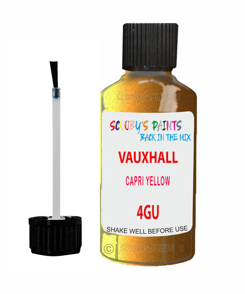 Vauxhall Astra Coupe Capri Yellow Code 4Gu Touch Up Paint