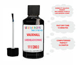 paint code location Vauxhall Astra Cabrio Carbonblack/Schwarz Code 111/280/J4C