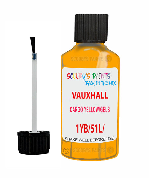 Vauxhall Kadett Cargo Yellow/Gelb Code 1Yb/51L/555 Touch Up Paint