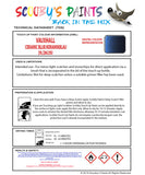 Touch Up Paint Instructions for use Vauxhall Calibra Ceramic Blue/Keramikblau Code 29L/286/29U