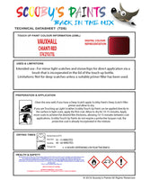 Touch Up Paint Instructions for use Vauxhall Astra Chianti Red Code 574/2Yu/75L