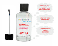 paint code location Vauxhall Arena Colorado White/Arktisweiss Code 487/11L/40U