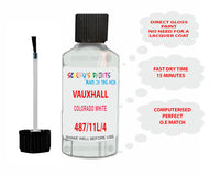 paint code location Vauxhall Catera Colorado White/Arktisweiss Code 487/11L/40U