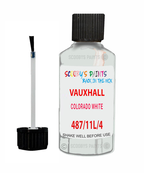 Vauxhall Catera Colorado White/Arktisweiss Code 487/11L/40U Touch Up Paint