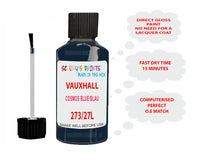 paint code location Vauxhall Astra Cosmos Blue/Blau Code 273/27L