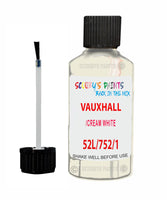 Vauxhall Campo Cremeweiss/Cream White Code 52L/752/1Wl Touch Up Paint