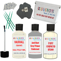 Paint Stone Chip Scratch Repair For Vauxhall Campo Cremeweiss/Cream White Code 52L/752/1Wl