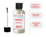 paint code location Vauxhall Antara Crystal White Code Gbq/13U