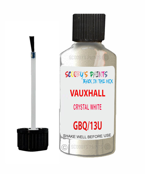 Vauxhall Antara Crystal White Code Gbq/13U Touch Up Paint